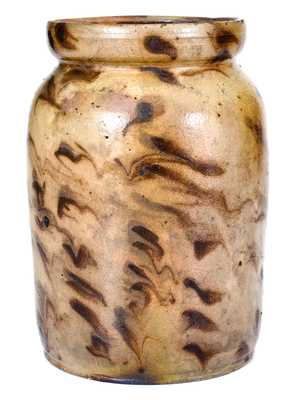 Unusual Stoneware Jar with Profuse Manganese Decoration, probably Ohio