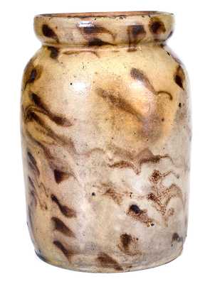 Unusual Stoneware Jar with Profuse Manganese Decoration, probably Ohio