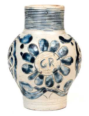 Small-Sized "GR" Mug, Westerwald, Germany, 18th century