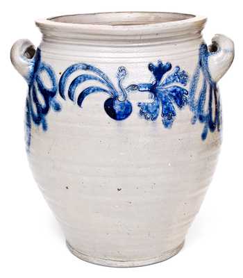 Extremely Rare and Important Morgan Pottery, Cheesequake, NJ, 18th Century Stoneware Jar