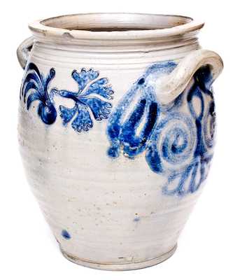 Extremely Rare and Important Morgan Pottery, Cheesequake, NJ, 18th Century Stoneware Jar