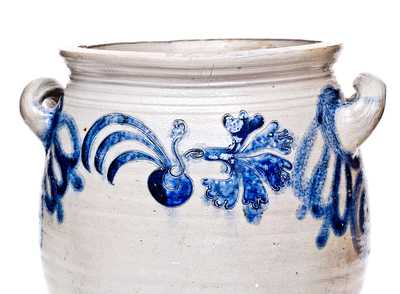 Extremely Rare and Important Morgan Pottery, Cheesequake, NJ, 18th Century Stoneware Jar