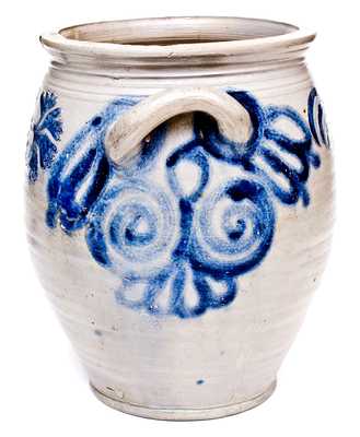 Extremely Rare and Important Morgan Pottery, Cheesequake, NJ, 18th Century Stoneware Jar