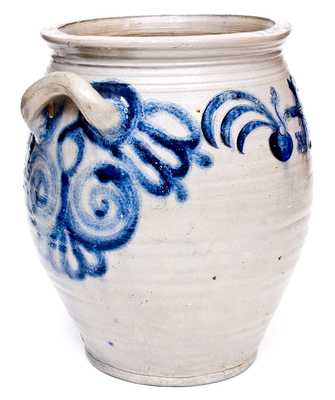 Extremely Rare and Important Morgan Pottery, Cheesequake, NJ, 18th Century Stoneware Jar