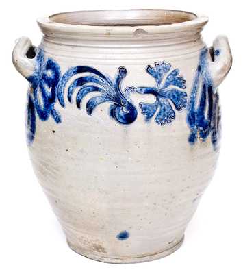 Extremely Rare and Important Morgan Pottery, Cheesequake, NJ, 18th Century Stoneware Jar