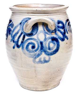 Extremely Rare and Important Morgan Pottery, Cheesequake, NJ, 18th Century Stoneware Jar