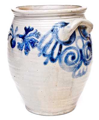 Extremely Rare and Important Morgan Pottery, Cheesequake, NJ, 18th Century Stoneware Jar