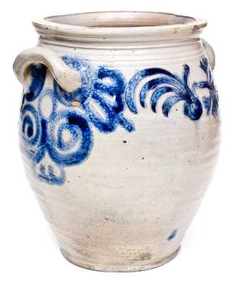 Extremely Rare and Important Morgan Pottery, Cheesequake, NJ, 18th Century Stoneware Jar