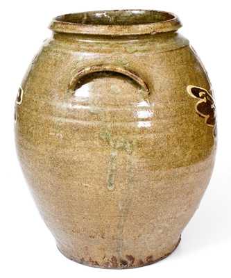 Exceptional Collin Rhodes, Edgefield, SC, Stoneware Jar w/ Two-Color Slip Decoration