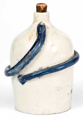 Unusual Stoneware Snake Jug Inscribed 