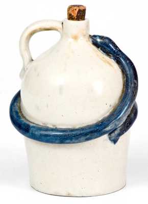 Unusual Stoneware Snake Jug Inscribed