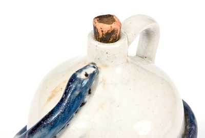 Unusual Stoneware Snake Jug Inscribed