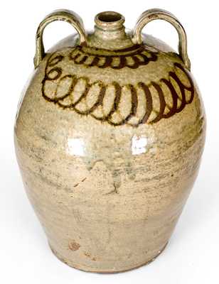 Scarce Six-Gallon att. Thomas Chandler and John Trapp, Edgefield, SC Double-Handled Stoneware Jug