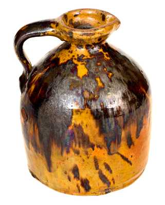 Fine Redware Syrup Jug, PA or New England origin