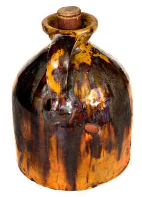 Fine Redware Syrup Jug, PA or New England origin