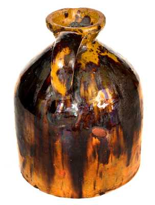 Fine Redware Syrup Jug, PA or New England origin