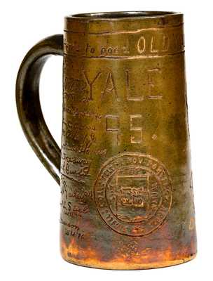 Elaborate 1895 Albany-Glazed Yale Presentation Mug