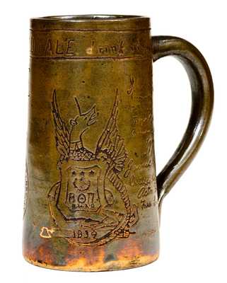 Elaborate 1895 Albany-Glazed Yale Presentation Mug