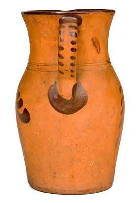 New Geneva, PA Tanware Pitcher with Floral Decoration