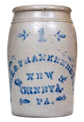 Rare 1 Gal. ENEIX & FRANKBERRY / NEW GENEVA, PA Stoneware Jar