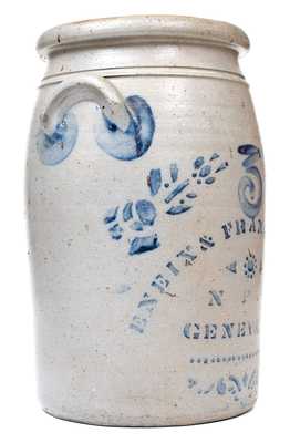 Rare 3 Gal. ENEIX & FRANKENBERY / NEW GENEVA, PA Stoneware Jar