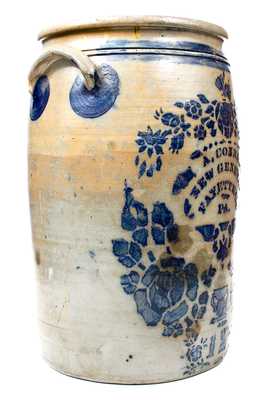 Outstanding 12 Gal. A. CONRAD / NEW GENEVA / FAYETTE CO., PA Stoneware Jar