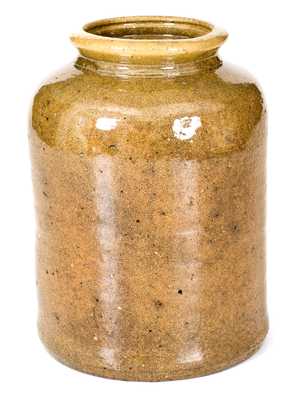 JOHN BELL, Waynesboro, PA, Yellow-Glazed Redware Canning Jar