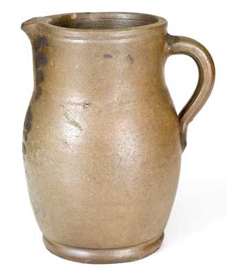 1/2 Gal. Rockingham County, Virginia, Stoneware Pitcher w/ Floral Decoration