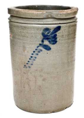 J. EBERLY & BRO. / STRASBURG, VA Stoneware Jar with Floral Decoration