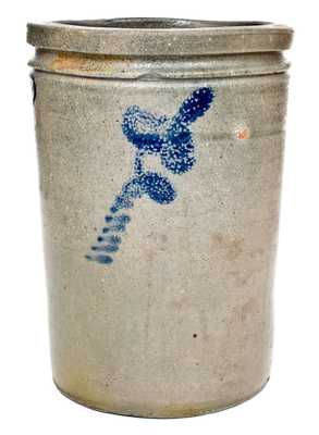 J. EBERLY & BRO. / STRASBURG, VA Stoneware Jar with Floral Decoration