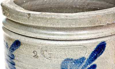 J. EBERLY & BRO. / STRASBURG, VA Stoneware Jar with Floral Decoration