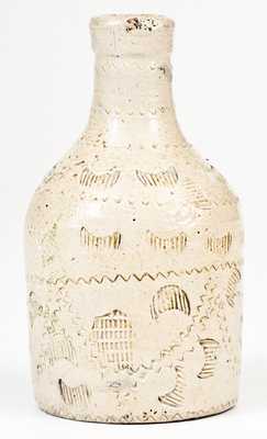 Exceptional Small-Sized Stoneware Bottle att. Frederick Carpenter, Charlestown, MA, early 19th century