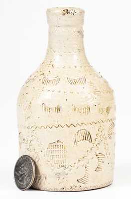 Exceptional Small-Sized Stoneware Bottle att. Frederick Carpenter, Charlestown, MA, early 19th century