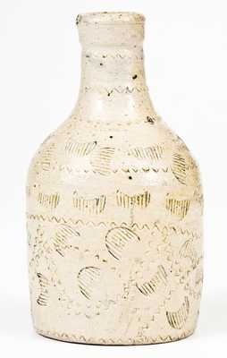 Exceptional Small-Sized Stoneware Bottle att. Frederick Carpenter, Charlestown, MA, early 19th century