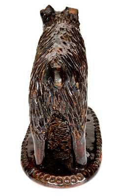 Outstanding Pennsylvania Redware Standing Bear Figure