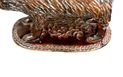 Outstanding Pennsylvania Redware Standing Bear Figure