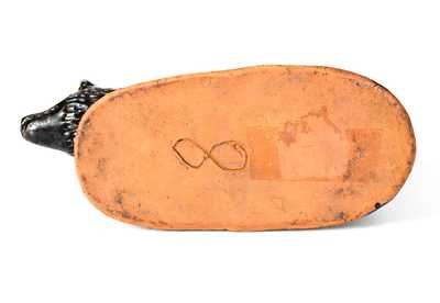 Outstanding Pennsylvania Redware Standing Bear Figure