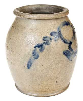 Very Rare and Important Alexandria, VA Stoneware Jar att. African-American Potter, Thomas Valentine