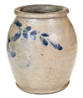 Very Rare and Important Alexandria, VA Stoneware Jar att. African-American Potter, Thomas Valentine