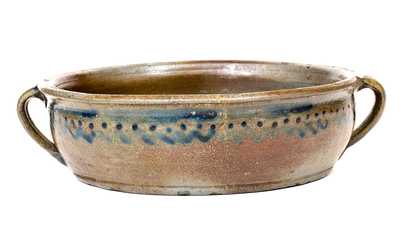 Very Unusual Stoneware Handled Bowl, possibly Thomas Amoss, Henrico County, Virginia, circa 1820