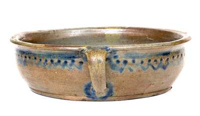 Very Unusual Stoneware Handled Bowl, possibly Thomas Amoss, Henrico County, Virginia, circa 1820