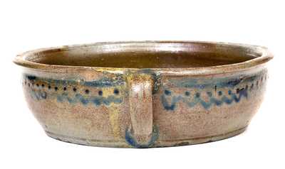 Very Unusual Stoneware Handled Bowl, possibly Thomas Amoss, Henrico County, Virginia, circa 1820
