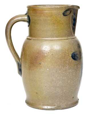 Rare 1/2 Gal. MILLER & DAVISON / STRASBURG, VA Stoneware Pitcher w/ Floral Decoration