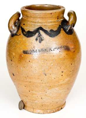 COMMERAWS / CORLEARS HOOK Stoneware Jar, Manhattan, circa 1810