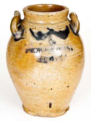 COMMERAWS / CORLEARS HOOK Stoneware Jar, Manhattan, circa 1810