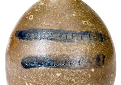 Rare WARNE & LETTS / 1806 / S. AMBOY, N. JERSY Stoneware Jug