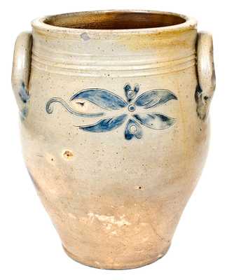 Probably Peter Cross (Hartford, CT) Stoneware Jar w/ Fine Incised Decoration