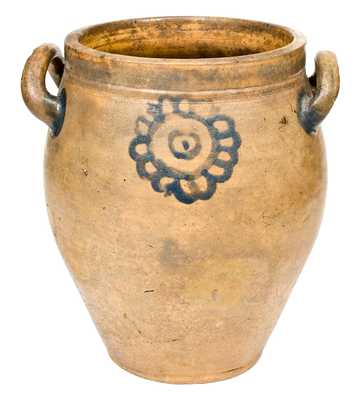 2 Gal. Stoneware Jar with Sunflower Decoration, probably New York State, early 19th century