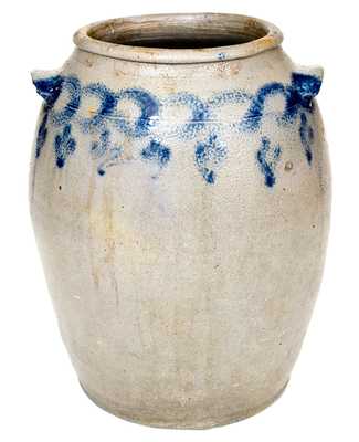 1 1/2 Gal. H. SMITH & CO., Alexandria, VA Stoneware Jar w/ Floral Decoration