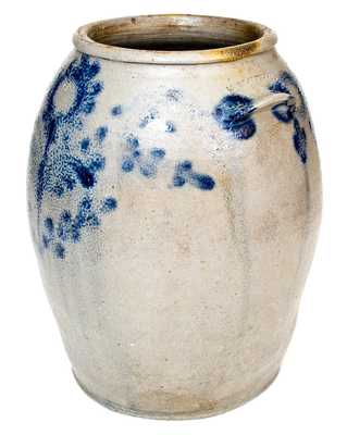 1 1/2 Gal. H. SMITH & CO., Alexandria, VA Stoneware Jar w/ Floral Decoration